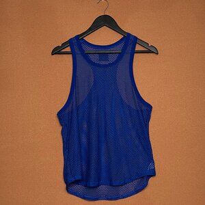 Mens Tank in Blue Mesh